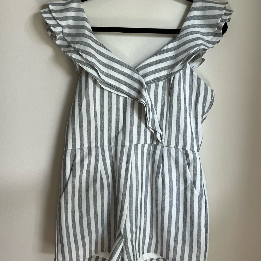 She+Sky pinstripe romper